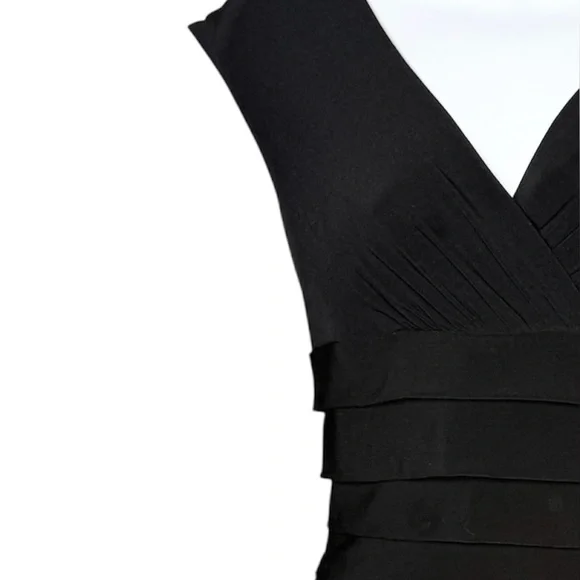 American Living Black Cap Sleeve Midi Dress size 4 - Picture 4 of 6